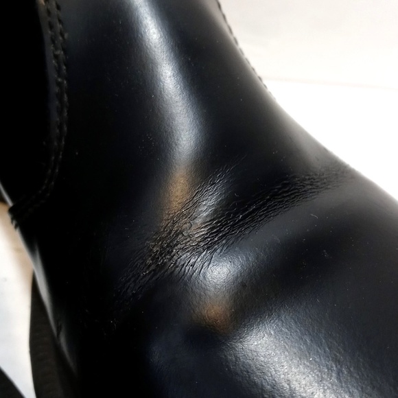 Doc Martens Flora Chelsea Black Leather Boots - Women's Size US 8 / UK 6 - Picture 5 of 12